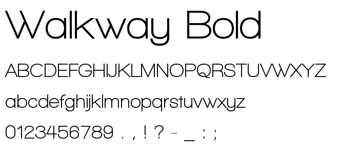 Walkway Bold font